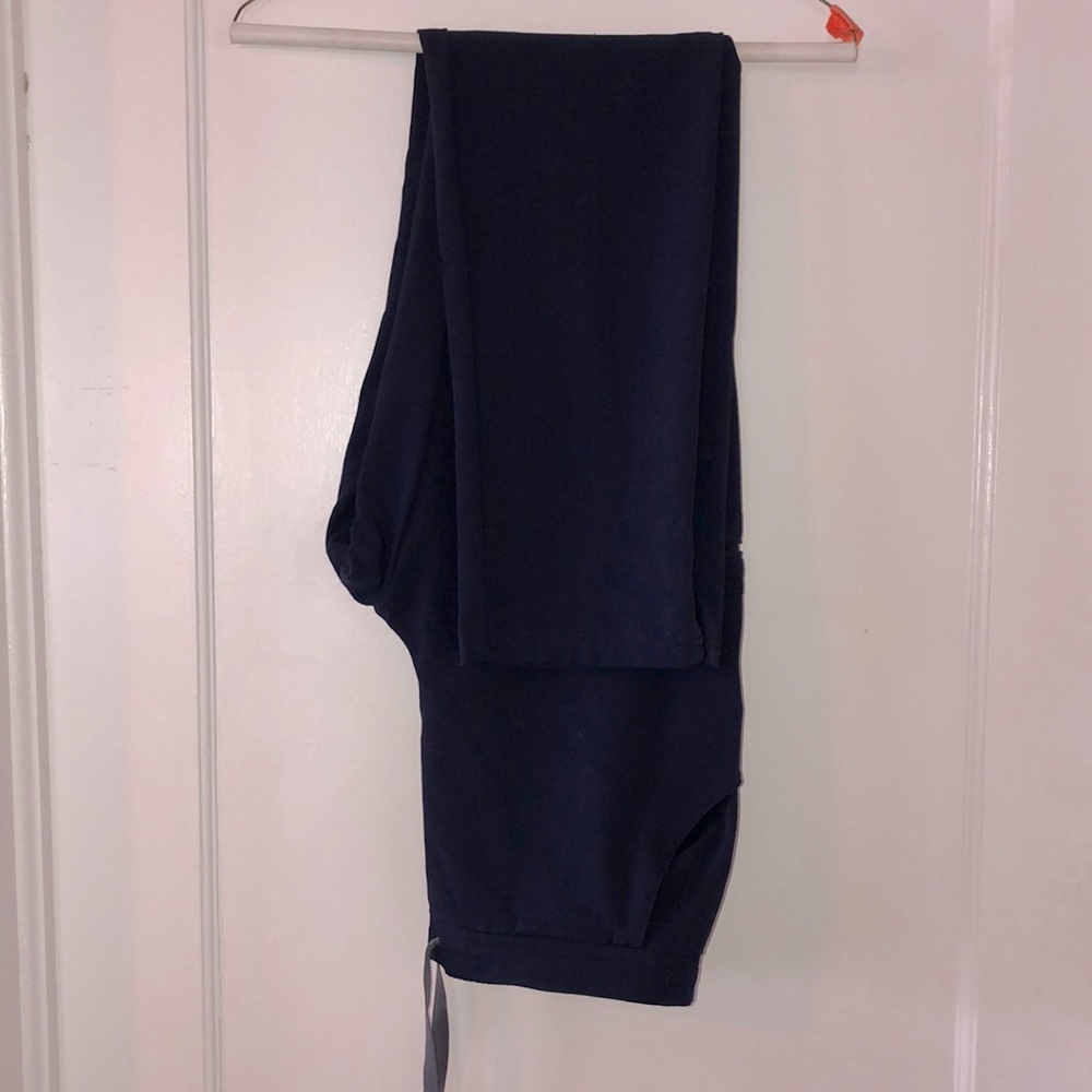 Navy Blue scrub bottoms.